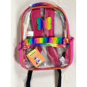 NEW Clear with Rainbow trim Kids Backpack